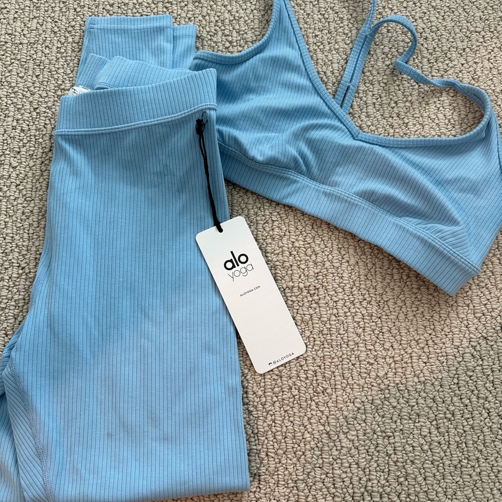 Ribbed Alo set. Blue and Black sets for sale